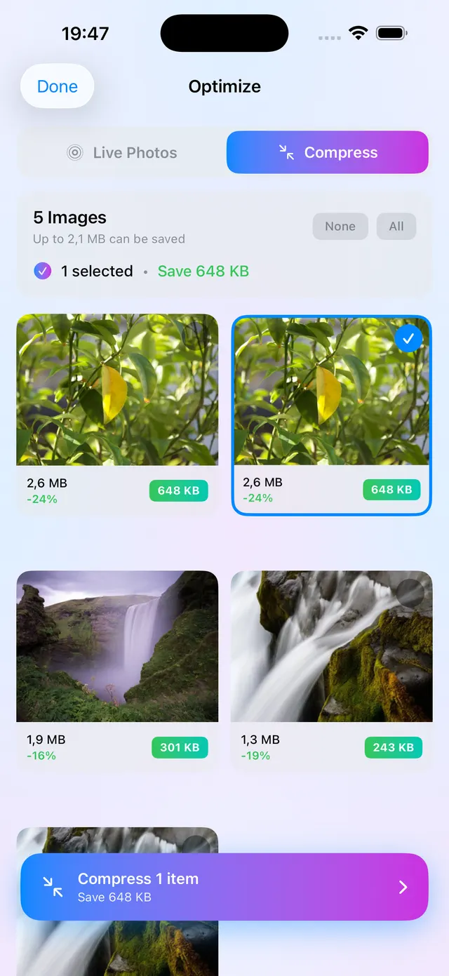 Clean Gallery — Media optimizer
