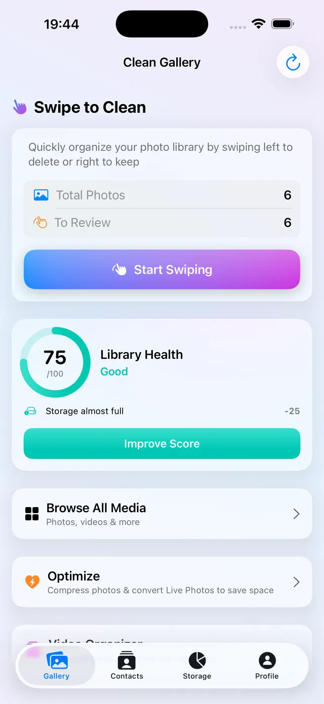 Clean Gallery — Keep your memories, reclaim your storage.